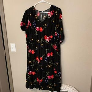 Old Navy Black Floral Dress